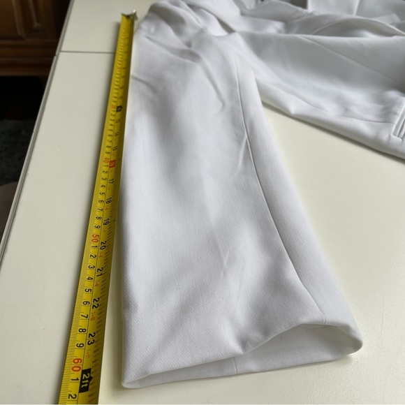 NWT Saks Fifth Avenue White Single Button Blazer Notched Collar Fully Lined L - Picture 13 of 14